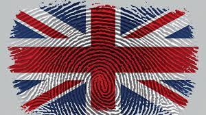 Uk flag with fingerprint 